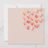 Peach Galentine's Brunch and Bubbles Einladung (Rückseite)