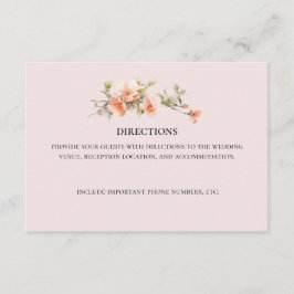 Peach Garden Wedding Directors Eintrittskarte Begleitkarte