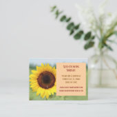 Peach Gardener Landscaper Florist Sonnenblume Visitenkarte (Stehend Vorderseite)