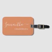 Peach Gepäcksmarken Hochzeitstabelle Plan / Gefall Gepäckanhänger (Vorderseite (Horizontal))
