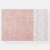 Peach Gerber Daisy Wedding Gästebuch (Rückseite)