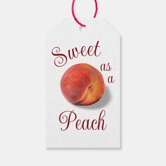 Peach Gift Tag Geschenkanhänger (Rückseite)