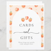 Peach Gifts Party Sign | Peach Party (Vorne/Hinten)