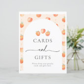 Peach Gifts Party Sign | Peach Party (Stehend Vorderseite)