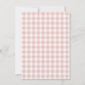 Peach Gingham Floral Easter Brunch and Egg Hunt Einladung (Rückseite)