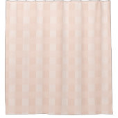 Peach Gingham Kariert Pattern Duschvorhang (Vorderseite)