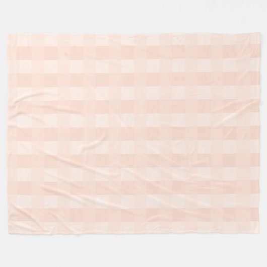 Peach Gingham Kariert Pattern Fleece Blanket (Vorderseite (Horizontal))