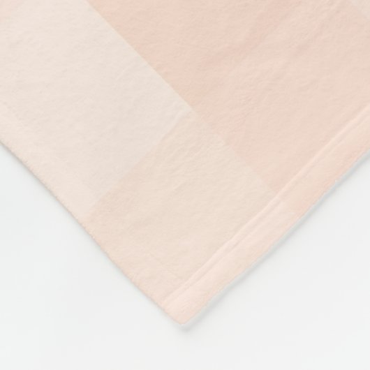 Peach Gingham Kariert Pattern Fleece Blanket (Ecke)