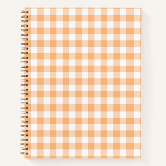 Peach Gingham Notebook Notizblock (Vorderseite)