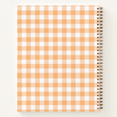 Peach Gingham Notebook Notizblock (Rückseite)