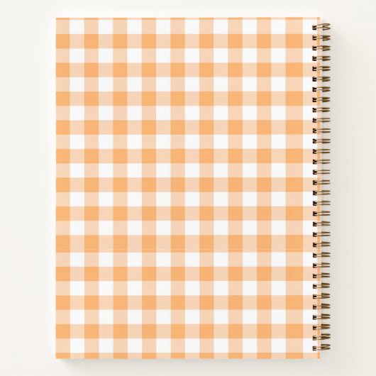Peach Gingham Notebook Notizblock (Rückseite)