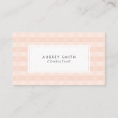 Peach Gingham Pattern Beruflich Visitenkarte (Vorderseite)