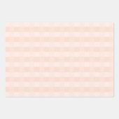 Peach Gingham Pattern Wrapping Paper Geschenkpapier Set (Vorderseite)