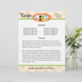 Peach Gingham retro Küche Rezept Buchhalter Versic (Stehend Vorderseite)