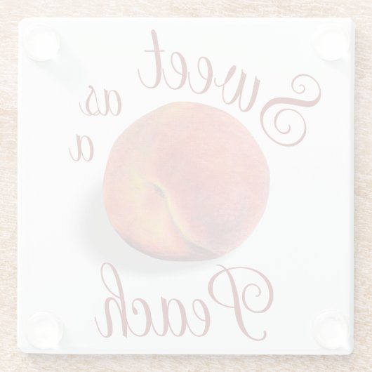 Peach Glass Untersetzer (Rückseite)