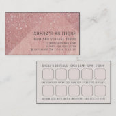 Peach Glitzer Custom Rein Business Card Visitenkarte (Vorne/Hinten)