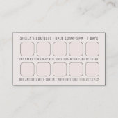 Peach Glitzer Custom Rein Business Card Visitenkarte (Rückseite)