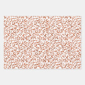 Peach Glitzer Leopard Animal Geschenkpapier Set (Vorderseite 3)