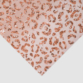 Peach Glitzer Leopard Tierdruckerei Seidenpapier (Detail)