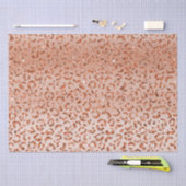 Peach Glitzer Leopard Tierdruckerei Seidenpapier (Handwerk)