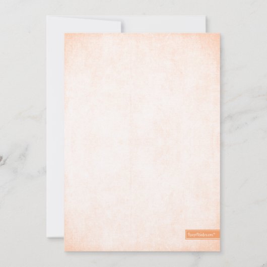 Peach Glitzer Look Save the Date (Rückseite)