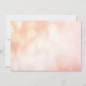 Peach Glow Elegante Bokeh Lights Engagement Party Einladung (Rückseite)