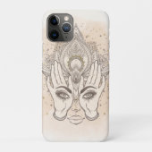 Peach & Gold Boho Lotus Blume Schönheit Case-Mate iPhone Hülle (Rückseite)