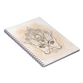 Peach & Gold Boho Lotus Blume Schönheit Notizblock (Rechte Seite)