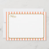 Peach Gold Brautparty Rezept Card (Rückseite)