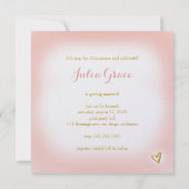 Peach Gold Brunch so harte Einladung Perle (Rückseite)