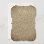 Peach Gold Floral Confetti Brautparty Einladung (Rückseite)