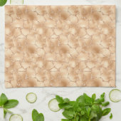 Peach Gold Glitzer Glam Sparkle Giraffe Drucken Geschirrtuch (Gefaltet)