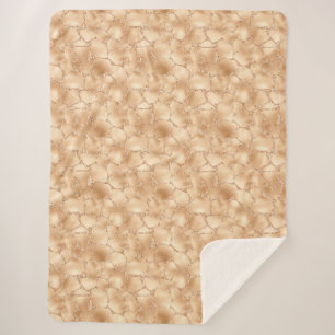 Peach Gold Glitzer Glam Sparkle Giraffe Drucken Sherpadecke