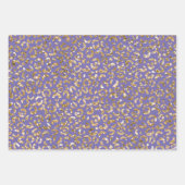 Peach Gold Glitzer Leopard Print Geschenkpapier Set (Vorderseite 2)