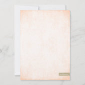 Peach & Gold Glitzer Look Junggeselinnen-Abschied Einladung (Rückseite)