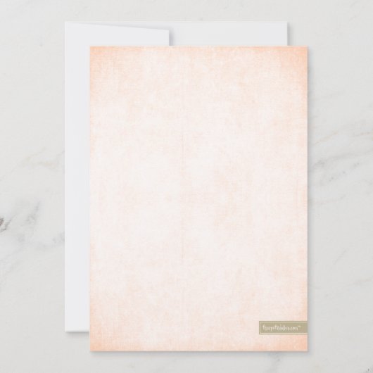 Peach & Gold Glitzer Look Junggeselinnen-Abschied Einladung (Rückseite)