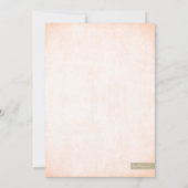 Peach & Gold Glitzer Look Probe Dinner einladen Einladung (Rückseite)