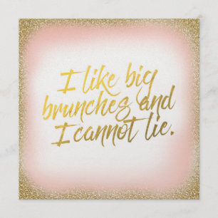Peach Gold Ich mag Big Brunches Einladung Perle