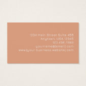 Peach Gold Modern Abstract Monogram Business Cards (Rückseite)