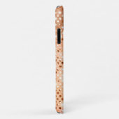 Peach & Gold Shimmer Monogramm Case-Mate iPhone Hülle (Hinten/Rechts)