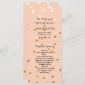 Peach & Gold Shiny Imitate Foil Confetti Programm  (Vorne/Hinten)