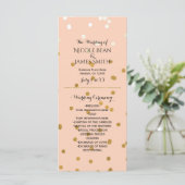 Peach & Gold Shiny Imitate Foil Confetti Programm  (Stehend Vorderseite)
