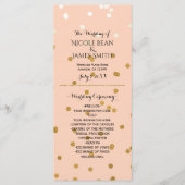 Peach & Gold Shiny Imitate Foil Confetti Programm (Vorderseite)