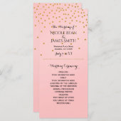 Peach & Gold Shiny Imitate Foil Confetti Programm (Vorne/Hinten)