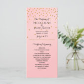 Peach & Gold Shiny Imitate Foil Confetti Programm (Stehend Vorderseite)