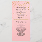 Peach & Gold Shiny Imitate Foil Confetti Programm (Vorderseite)