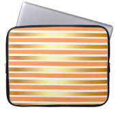 PEACH GOLD WHITE SHINY STRIPES LAPTOPSCHUTZHÜLLE (Vorderseite)
