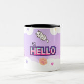 Peach & Goma - Mochi Mochi Peach Cats Zweitone Zweifarbige Tasse (Mittel)