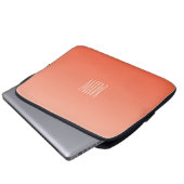 Peach Gradient benutzerdefinierte Monogramm Laptop Laptopschutzhülle (Vorne Knopf)