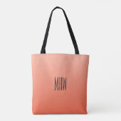 Peach Gradient Custom Monogram bags Tasche (Rückseite)